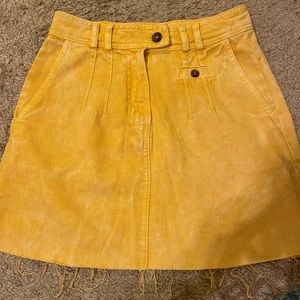 Urban Outfitters (BDG) yellow jean skirt
